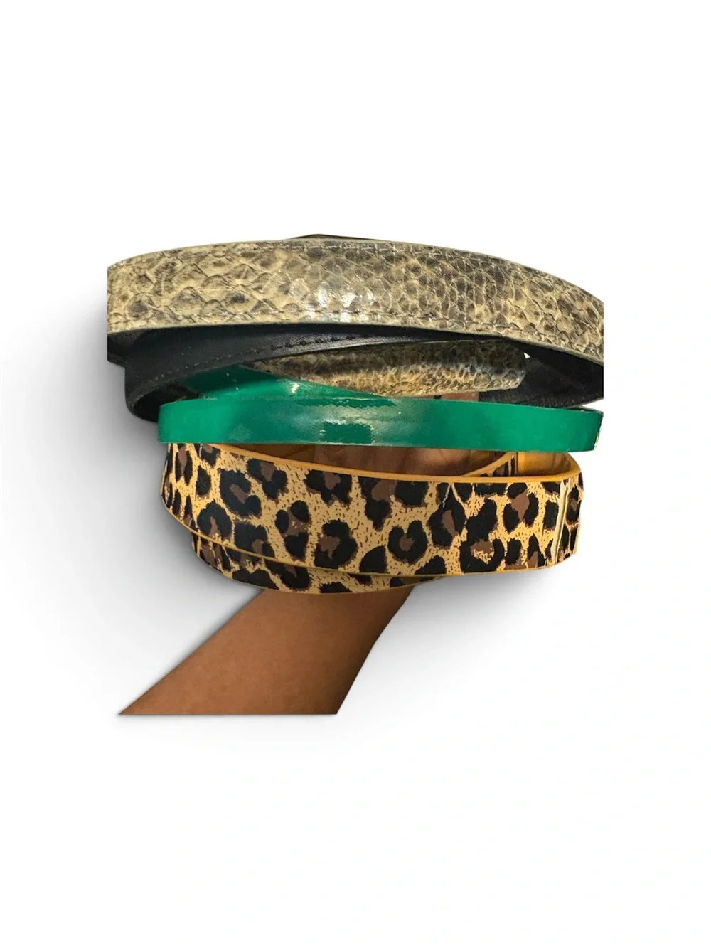 Women’s Mixed-Color Belt Pack - Green, Black, animal print & Snake-Print
